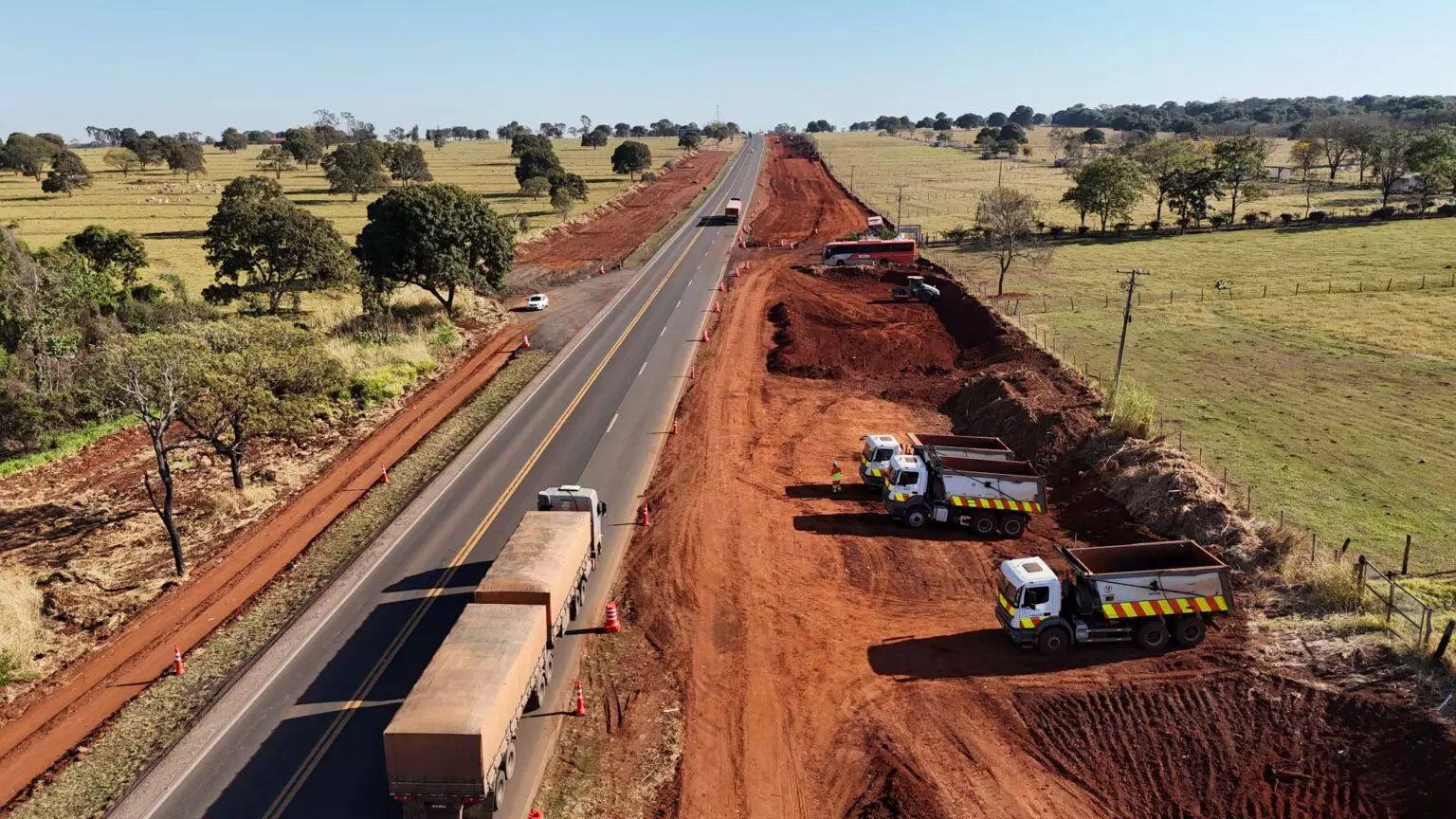 BR-163 passa por novo ciclo de obras para duplicação da rodovia em MS