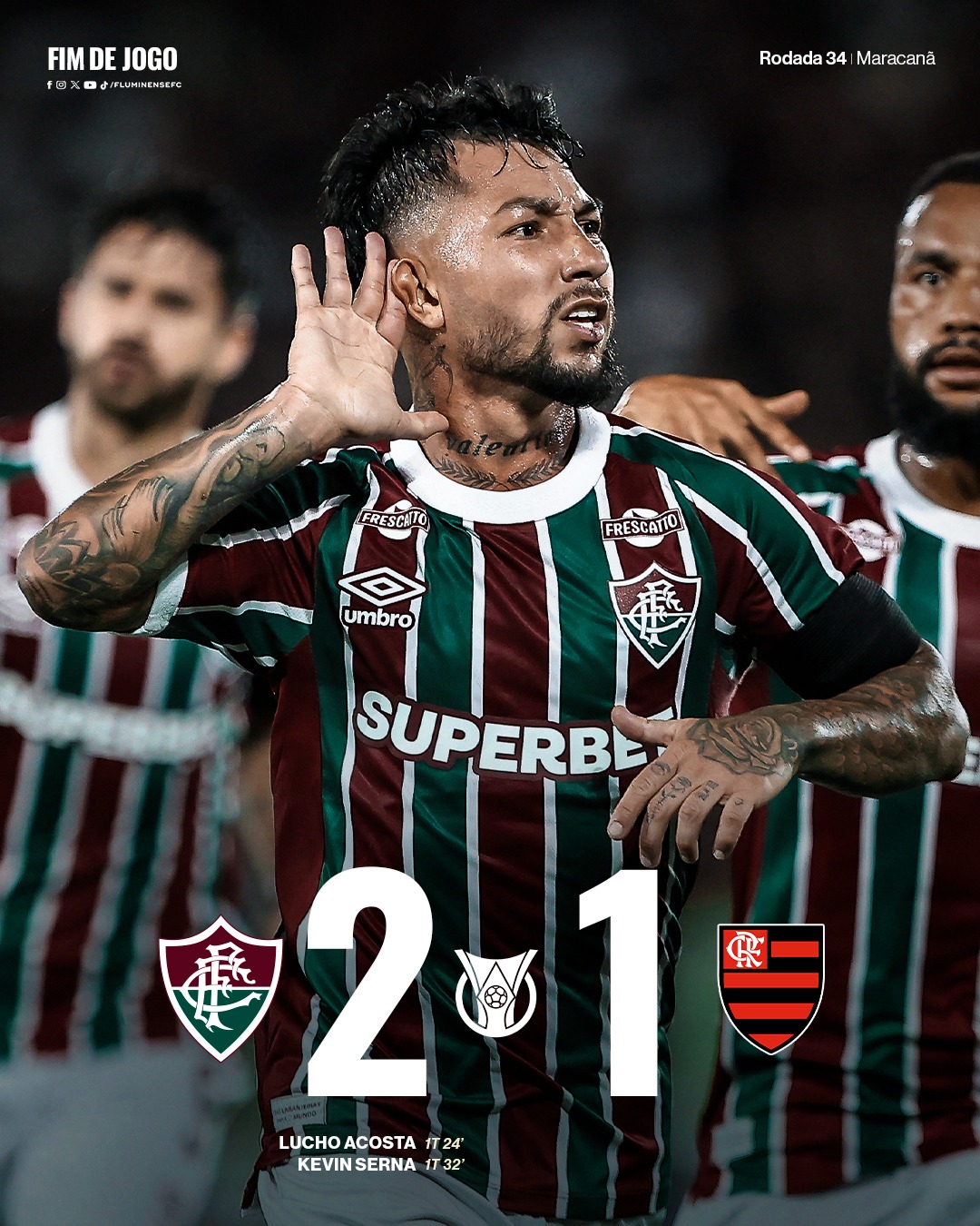 Flamengo perde do Fluminense e vê Palmeiras a dois pontos no Brasileiro