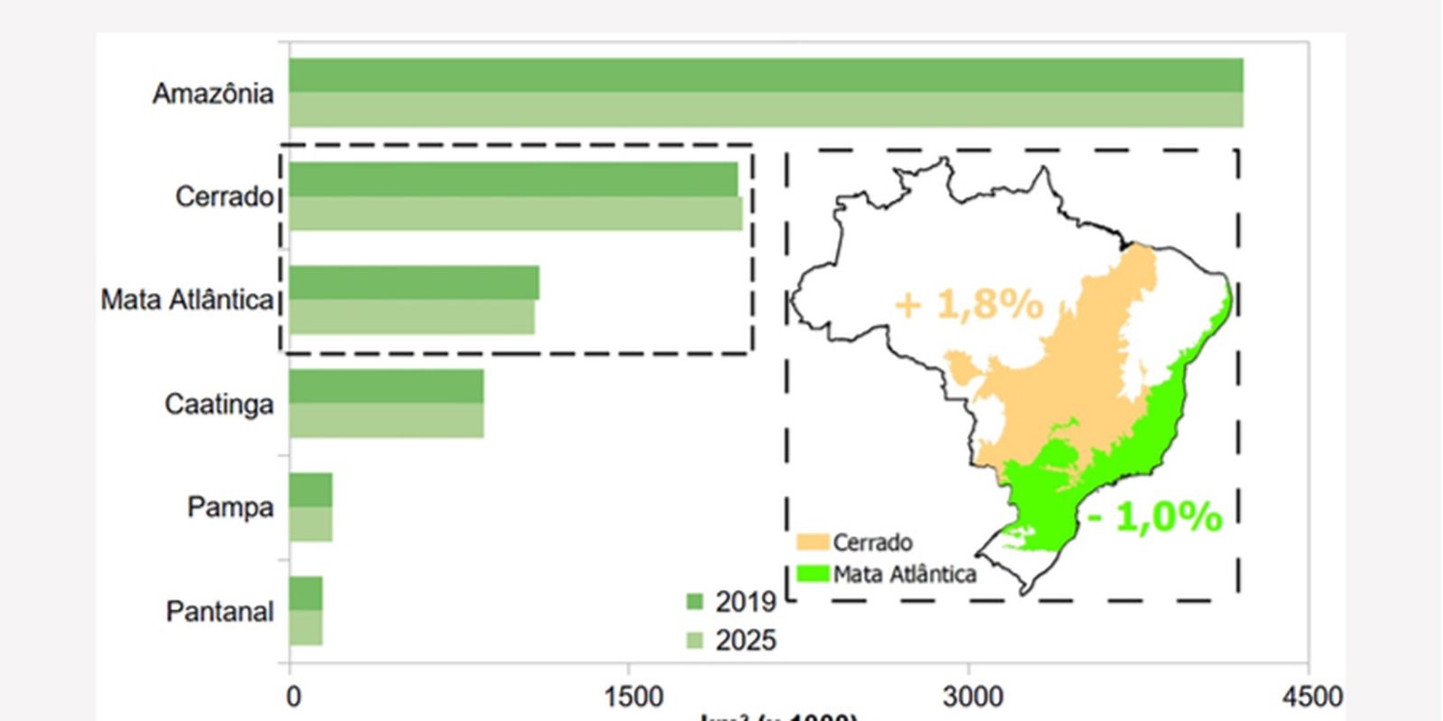 IBGE revisa limites de Cerrado e Mata Atlântica entre Minas e SP